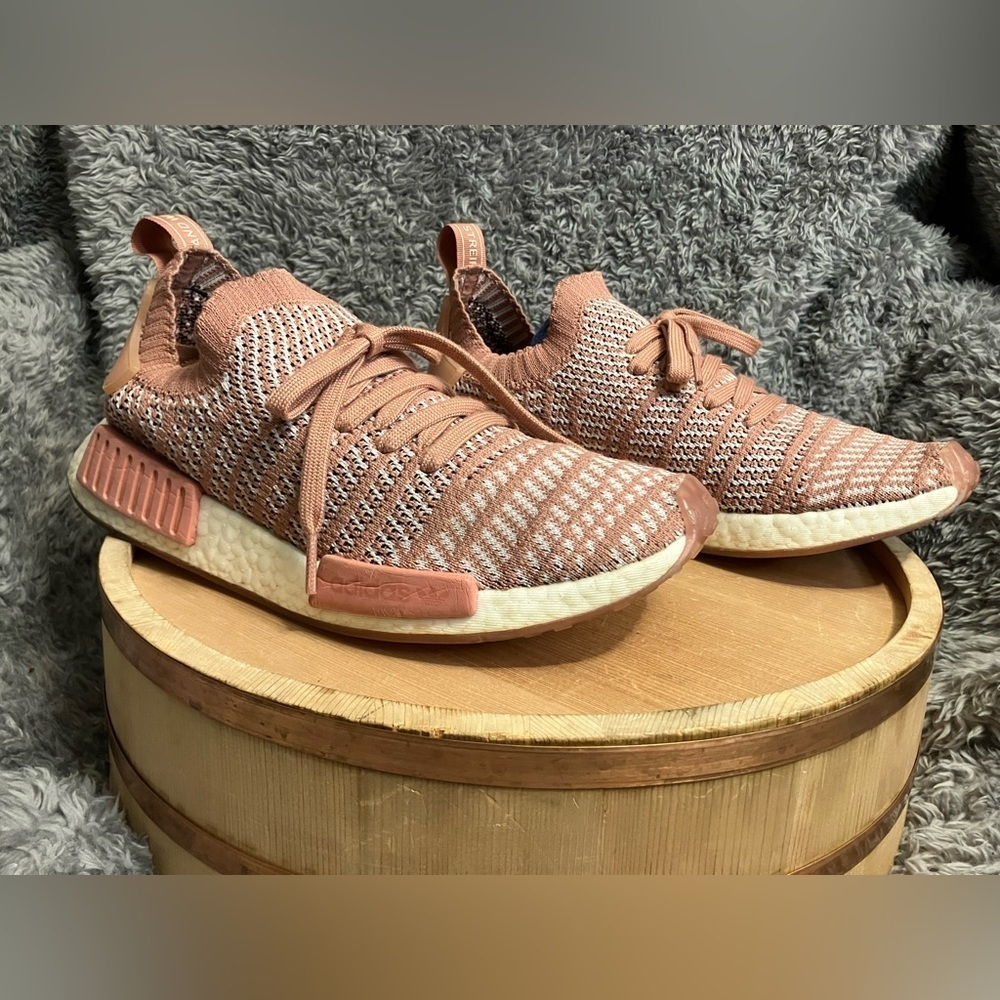 Adidas Pink Primeknit NMD Running Sneakers Size 9